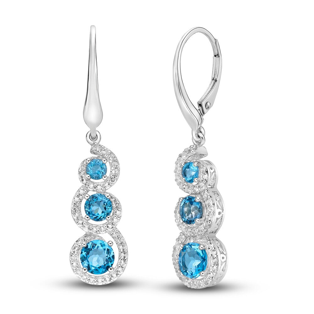 925 Sterling Silver Womens Gemstone Drop Earrings Bulk Rate 150/Gram Design-20