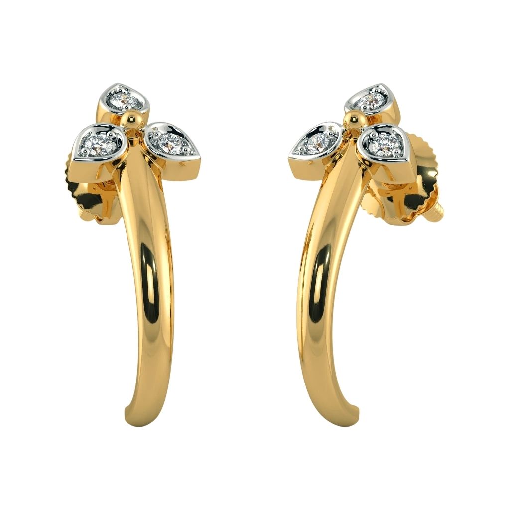 18k Gold Plated Women's Earrings 925 Sterling Silver Bulk Rate 160/Gram Design-40