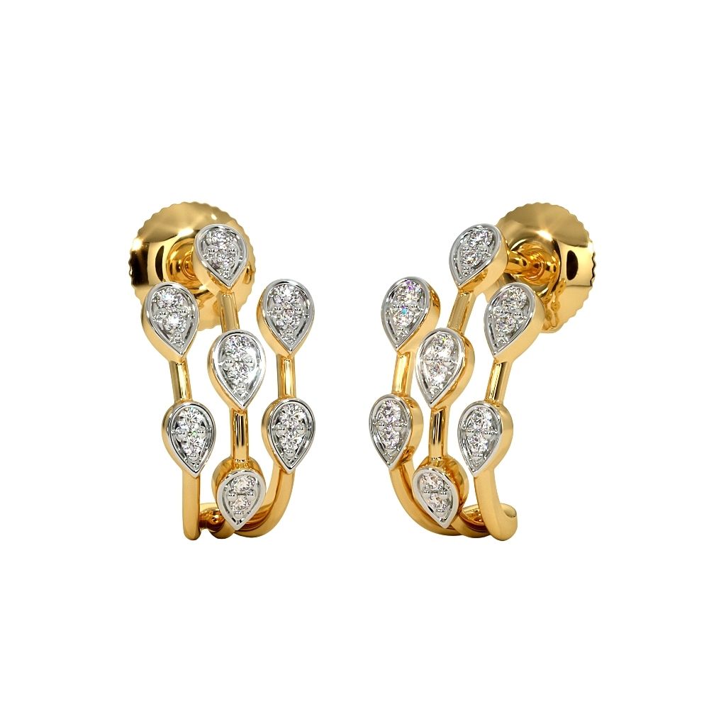 18k Gold Plated Women's Earrings 925 Sterling Silver Bulk Rate 160/Gram Design-33