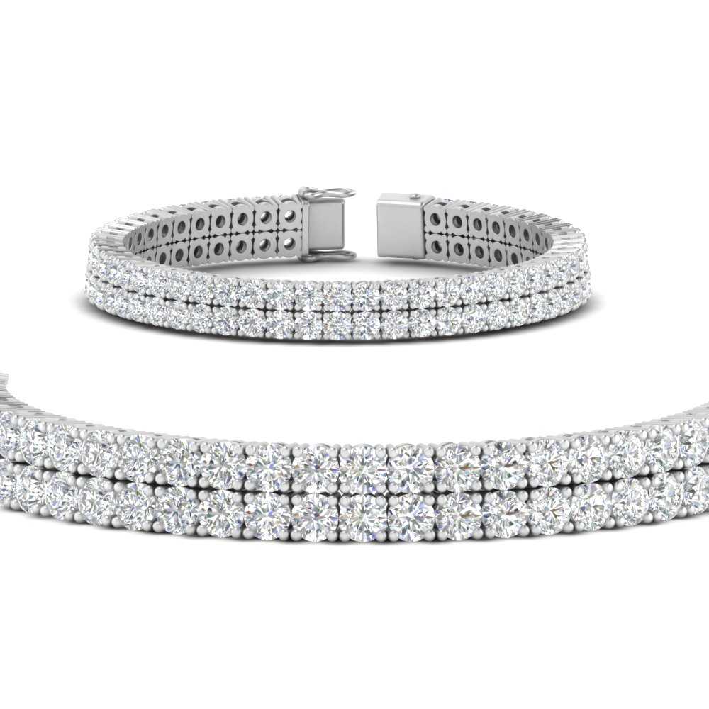 14K White Gold Diamond (3.82 Ct, G-H, SI2-I1 Clarity) Circle Tennis Br –  Noray Designs