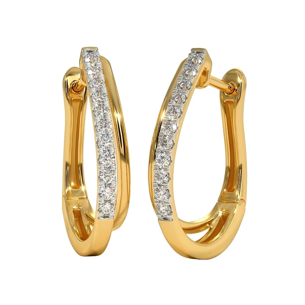 18k Gold Plated Women's Earrings 925 Sterling Silver Bulk Rate 160/Gram Design-16