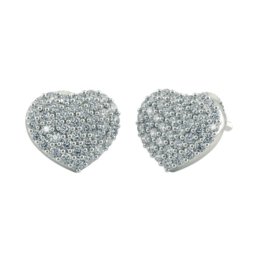 925 Sterling Silver Women's Stud Halo Earrings Bulk Rate 150/Gram Design-5