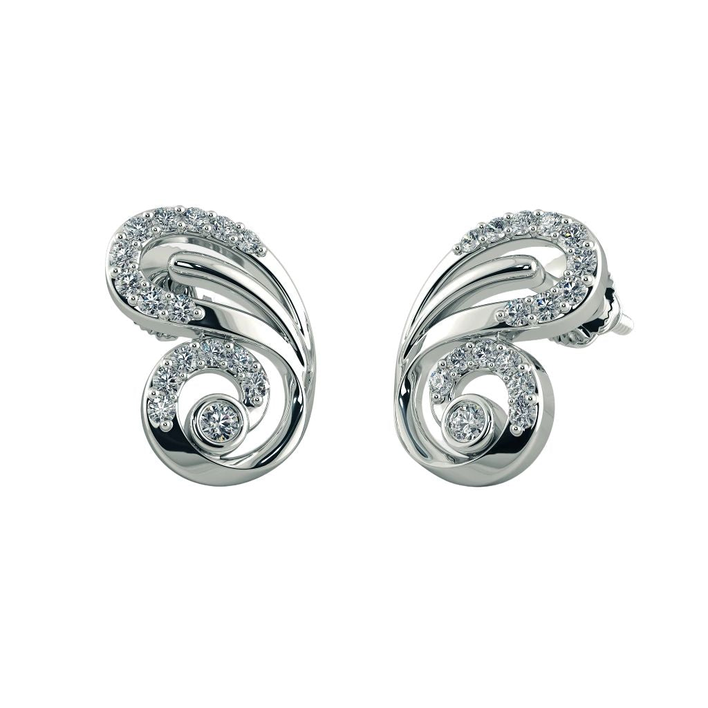 925 Sterling Silver Women's Stud Halo Earrings Bulk Rate 150/Gram Design-18