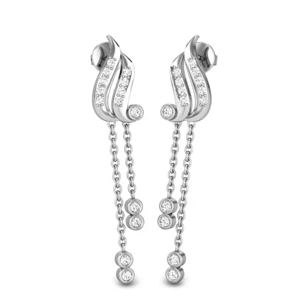 925 Sterling Silver Women's Modern Dangle Earrings Bulk Rate 150/Gram Design-17