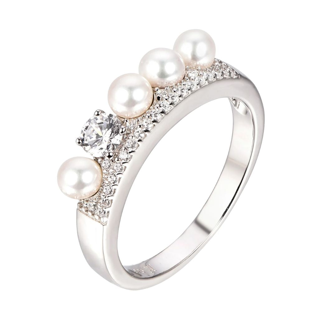 925 Sterling Silver Women's Pearl Rings Bulk Rate 150/Gram Design-29