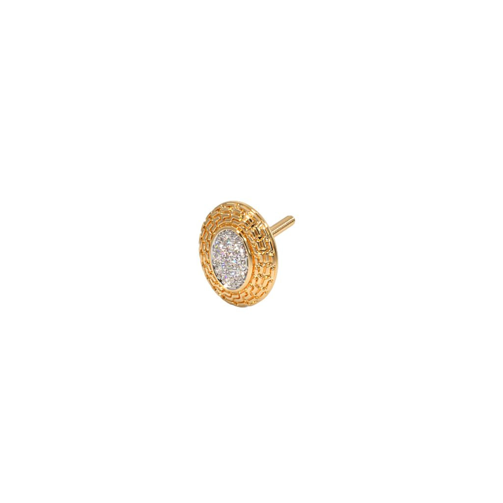 18k Gold Plated 925 Sterling Silver Men's Earrings Bulk Rate 160/Gram Design-13