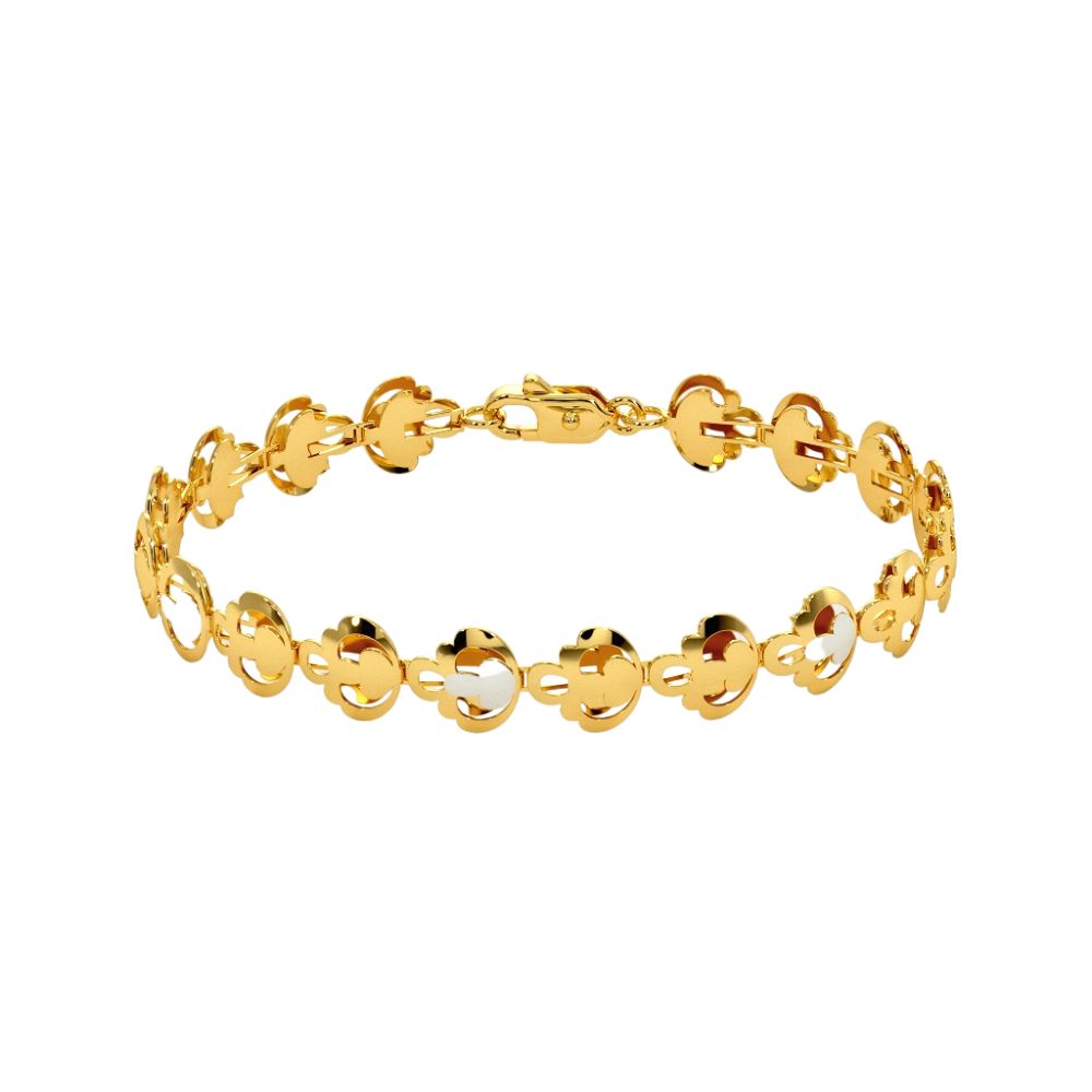 18k Gold Plated Women's Bracelets 925 Sterling Silver Bulk Rate 160/Gram Design-35