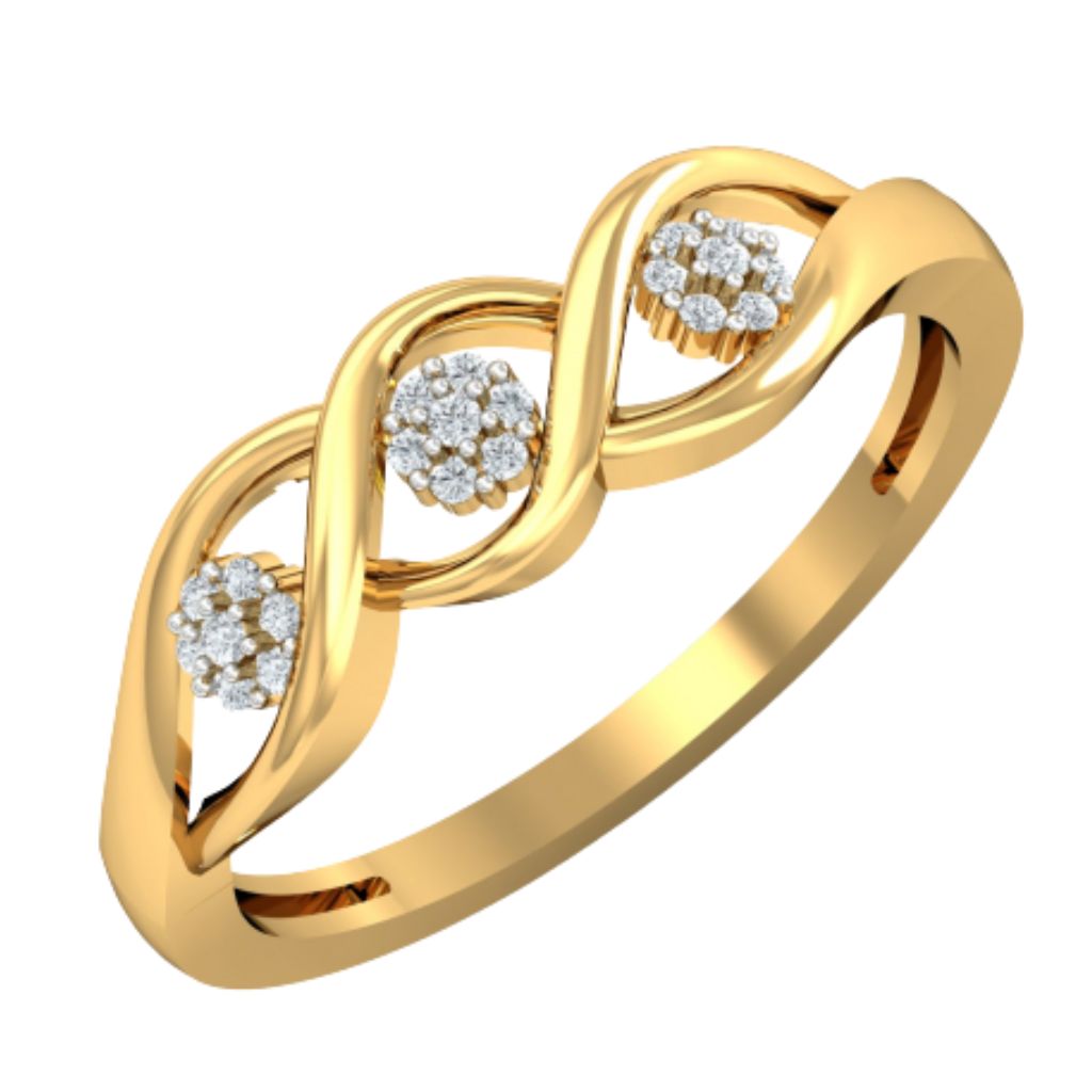 18k Gold Plated Women's Rings 925 Sterling Silver Bulk Rate 160/Gram Design-1