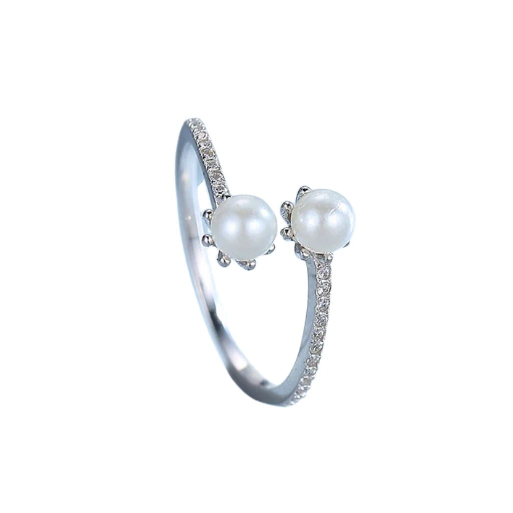 925 Sterling Silver Women's Pearl Rings Bulk Rate 150/Gram Design-16