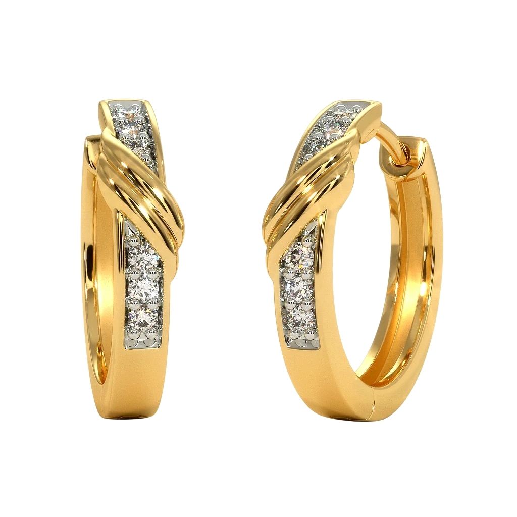 18k Gold Plated Women's Earrings 925 Sterling Silver Bulk Rate 160/Gram Design-12