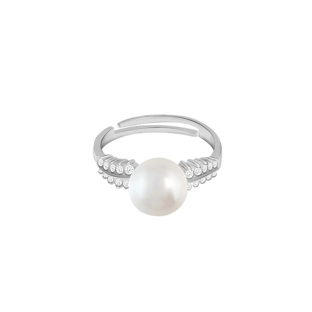 925 Sterling Silver Women's Pearl Rings Bulk Rate 150/Gram Design-7