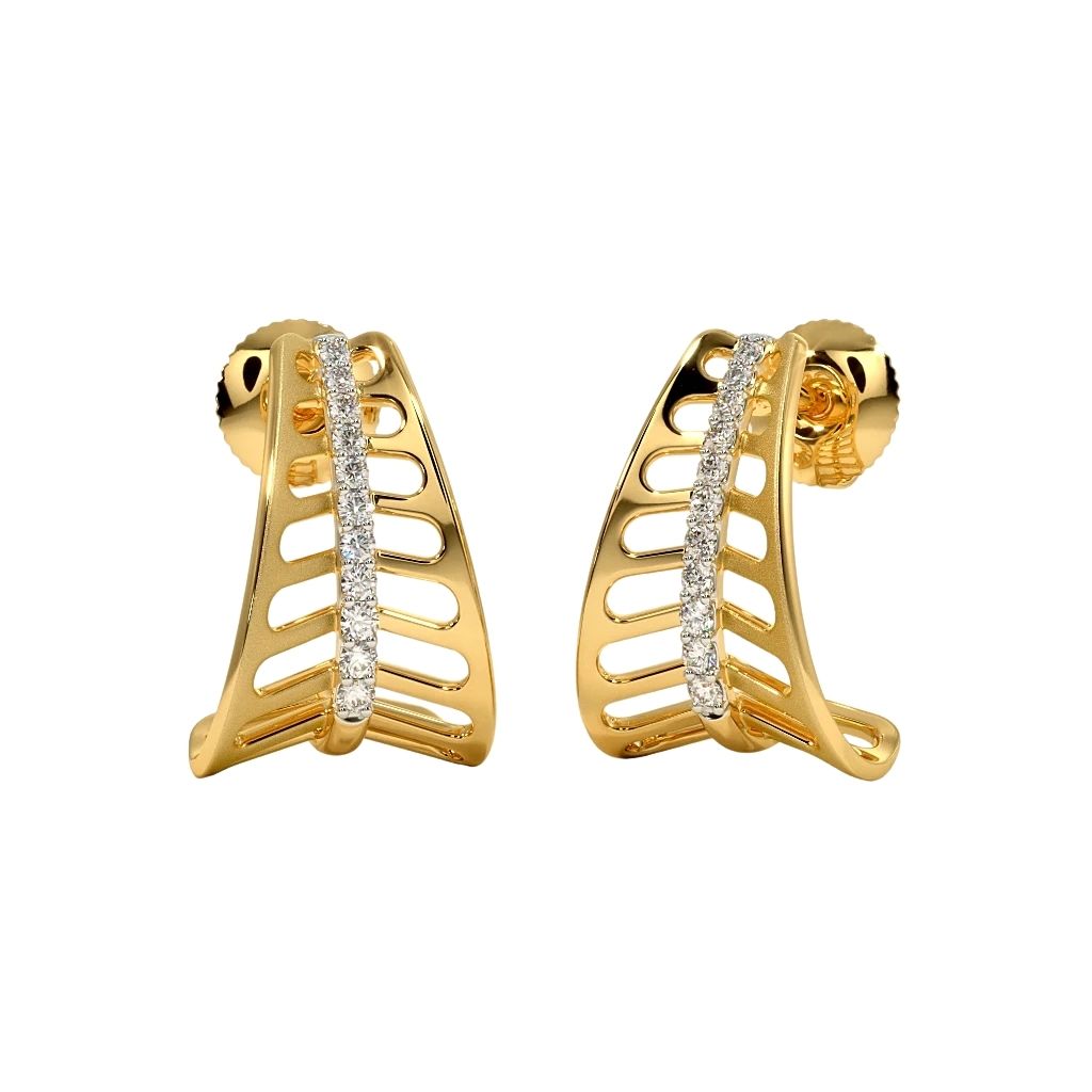 18k Gold Plated Women's Earrings 925 Sterling Silver Bulk Rate 160/Gram Design-36