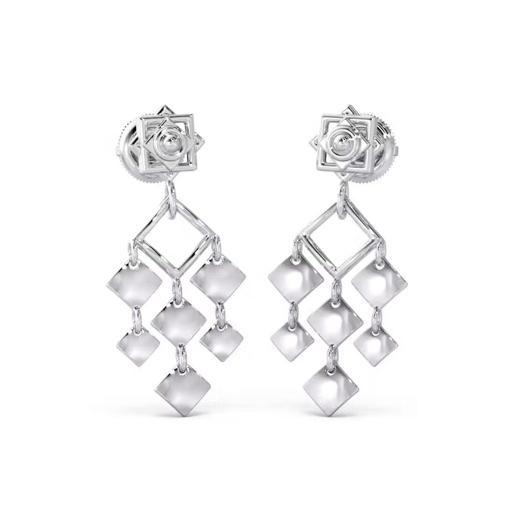 925 Sterling Silver Women's Modern Dangle Earrings Bulk Rate 150/Gram Design-14