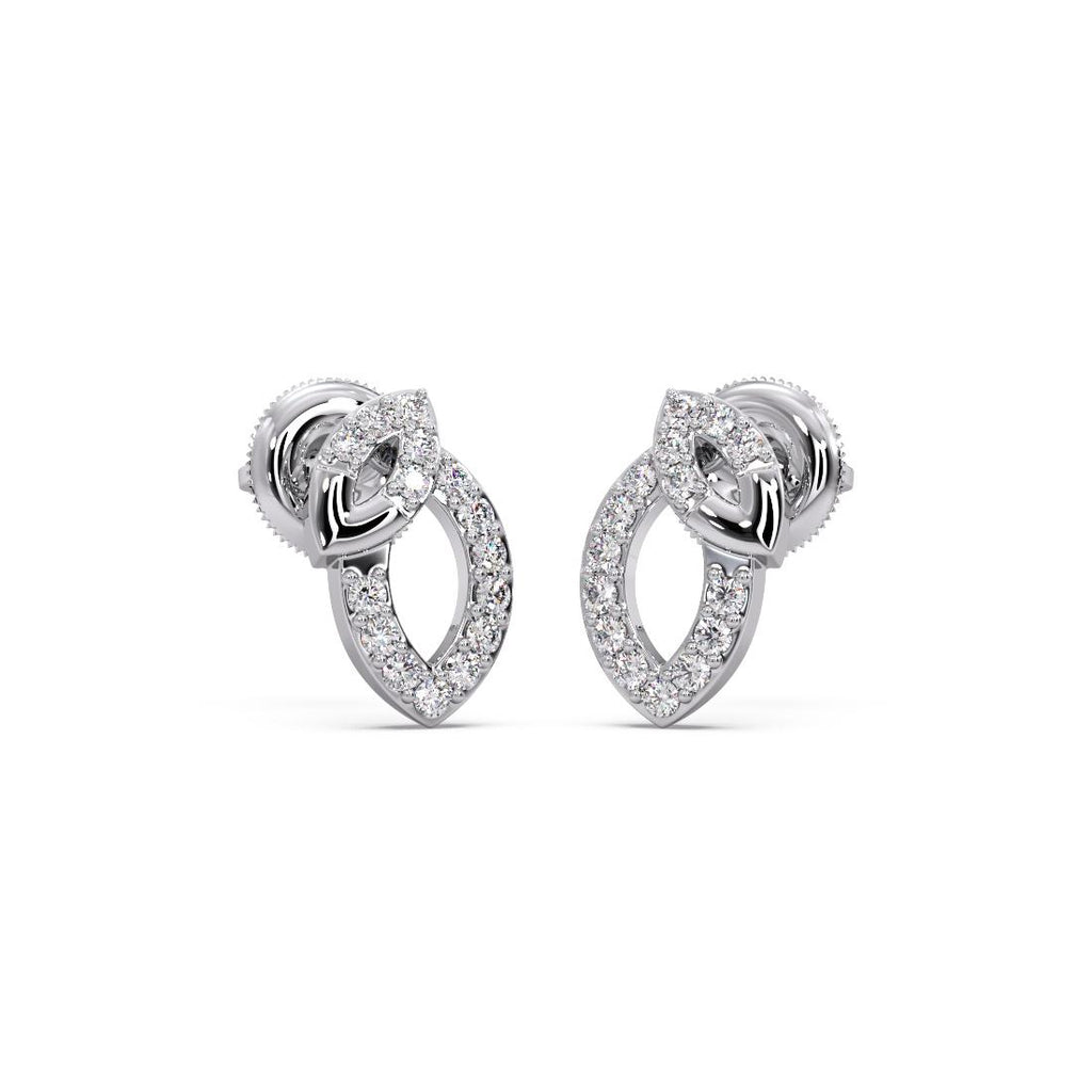 925 Sterling Silver Women's CZ Stud Earrings Bulk Rate 150/Gram Design-36