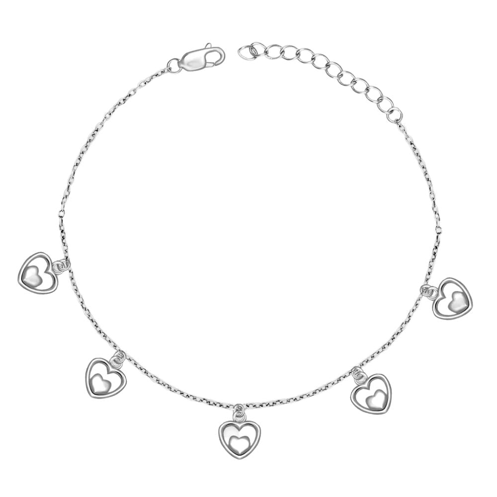 925 Sterling Silver Women's Charm  Bracelet Bulk Rate 150/Gram Design-21