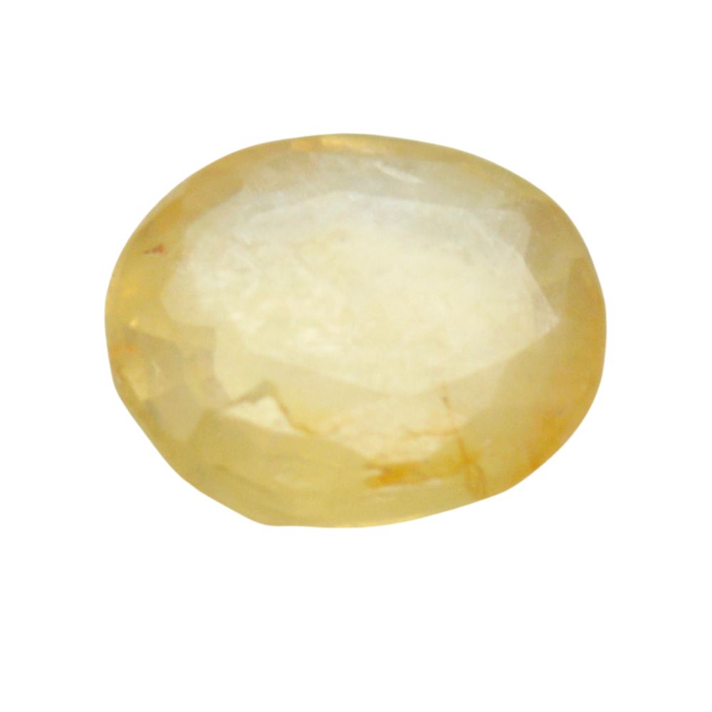 2.6 Carat 2.9 Ratti Certified Natural Ceylon Yellow Sapphire (Pukhraj) Fine Quality Loose Gemstone at Wholesale Rates (Rs 3000/Carat)