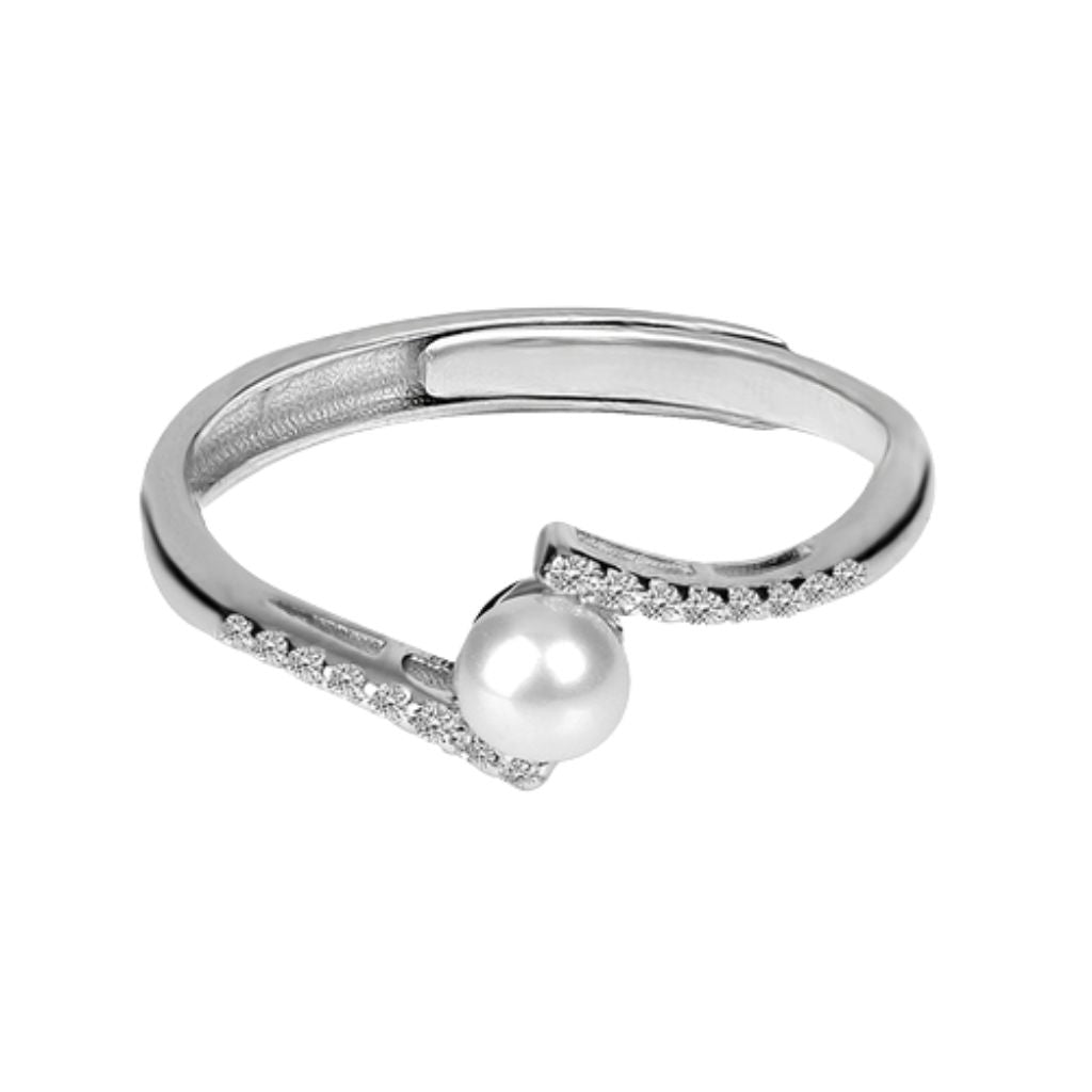 925 Sterling Silver Women's Pearl Rings Bulk Rate 150/Gram Design-17