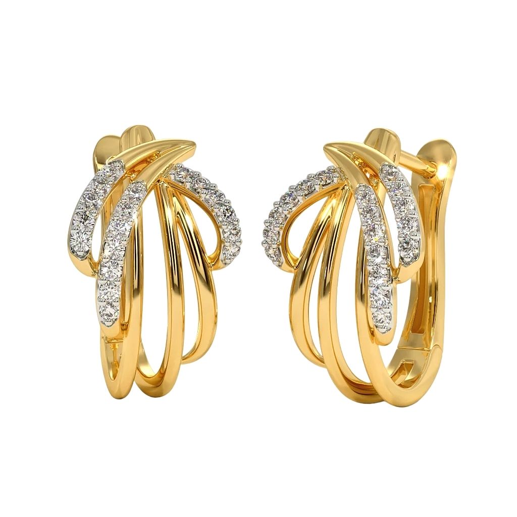 18k Gold Plated Women's Earrings 925 Sterling Silver Bulk Rate 160/Gram Design-15