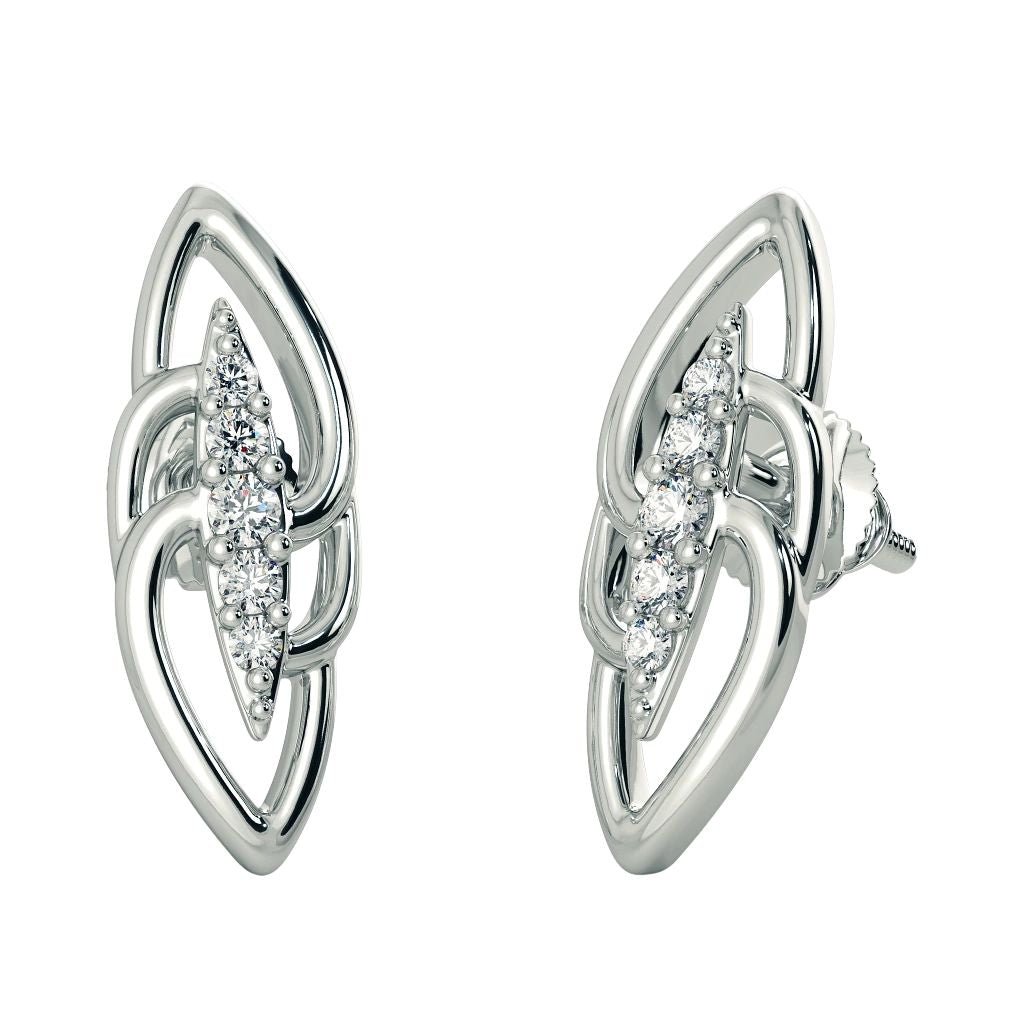 925 Sterling Silver Women's Stud Halo Earrings Bulk Rate 150/Gram Design-35