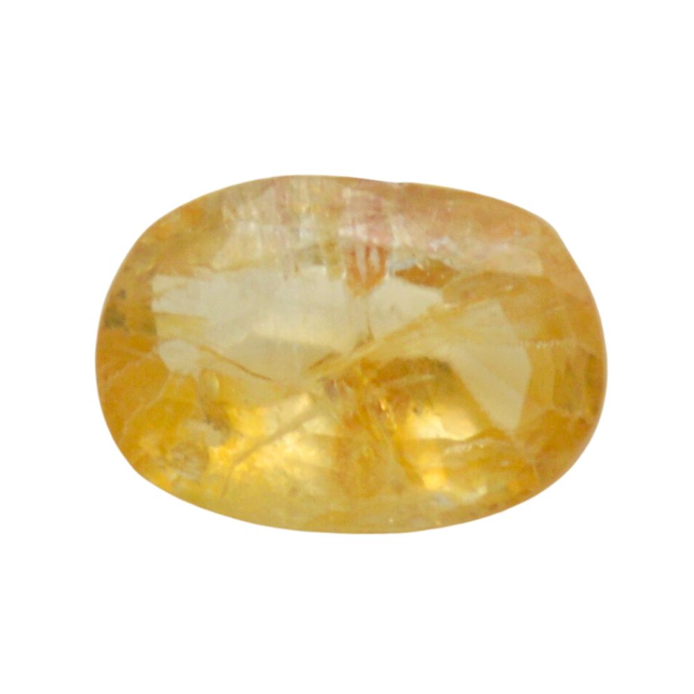 2.6 Carat 2.9 Ratti Certified Natural Ceylon Yellow Sapphire (Pukhraj) Fine Quality Loose Gemstone at Wholesale Rates (Rs 1500/Carat)