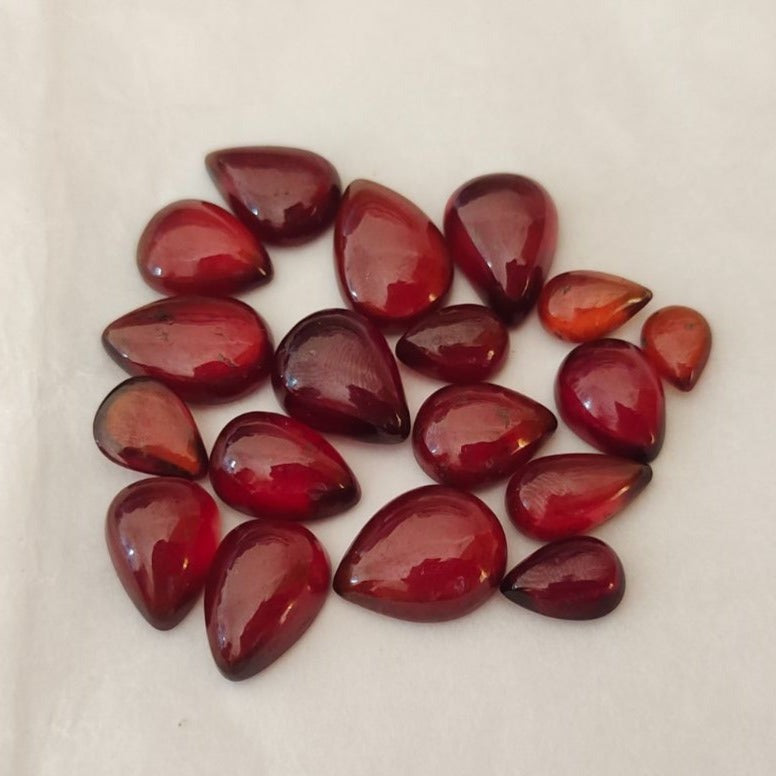 Natural Africa Gomeed Hessonite Pear Shape Fine Quality Loose Gemstone at Wholesale Rates (Rs 25/Carat)