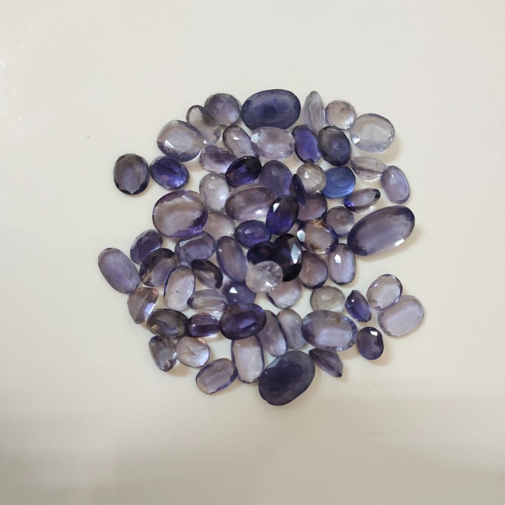 Natural Iolite Faceted Oval Shape Fine Quality Loose Gemstone at Wholesale Rates (Rs 45/Carat)