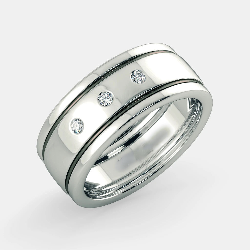 Men's 925 Silver Band Ring at Bulk Rate Rs 150/Gram Design 5