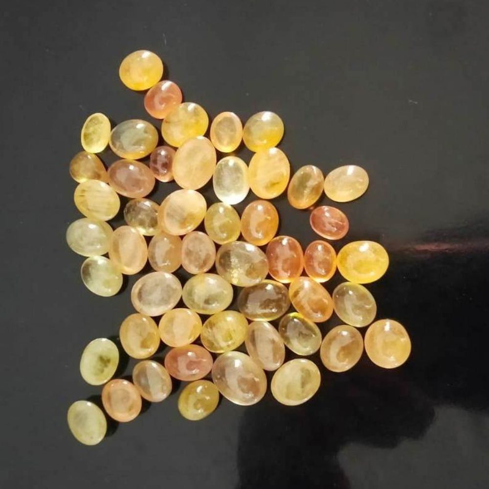 Natural Yellow Sapphire Oval Shape Fine Quality Loose Gemstone at Wholesale Rates (Rs 150/Carat)
