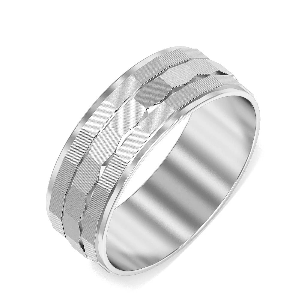 Men's 925 Silver Band Ring at Bulk Rate Rs 150/Gram Design 23