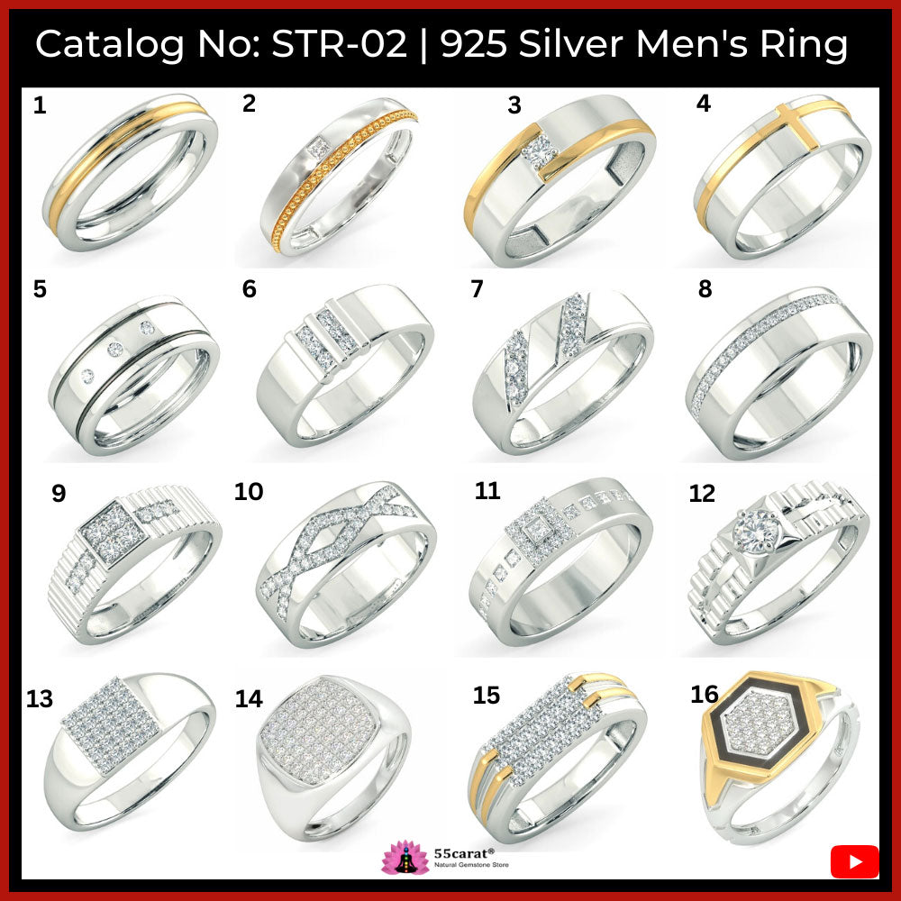 Men's 925 Silver Band Ring at Bulk Rate Rs 150/Gram Catalog 1