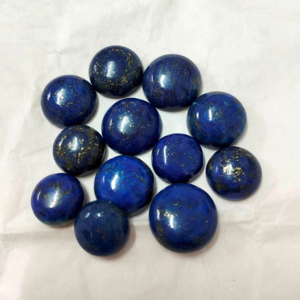 Natural Lapis Lauzli Round Shape Fine Quality Loose Gemstone at Wholesale Rates (Rs 25/Carat)