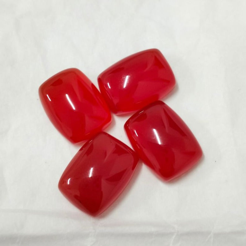 Natural Red Carnelian Cabochon Rectangle Cushion Shape Fine Quality Loose Gemstone at Wholesale Rates (Rs 25/Carat)