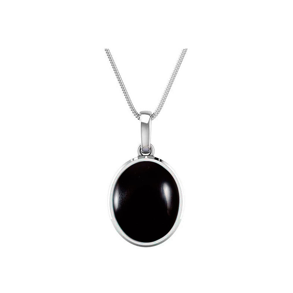 Choose Your Natural Black Onyx Gemstone Silver Plated Pendant Oval Shape 2.25 To 9.25 Ratti Astrological Handcrafted Jewelry Gift for Women Men Chakra Healing Locket