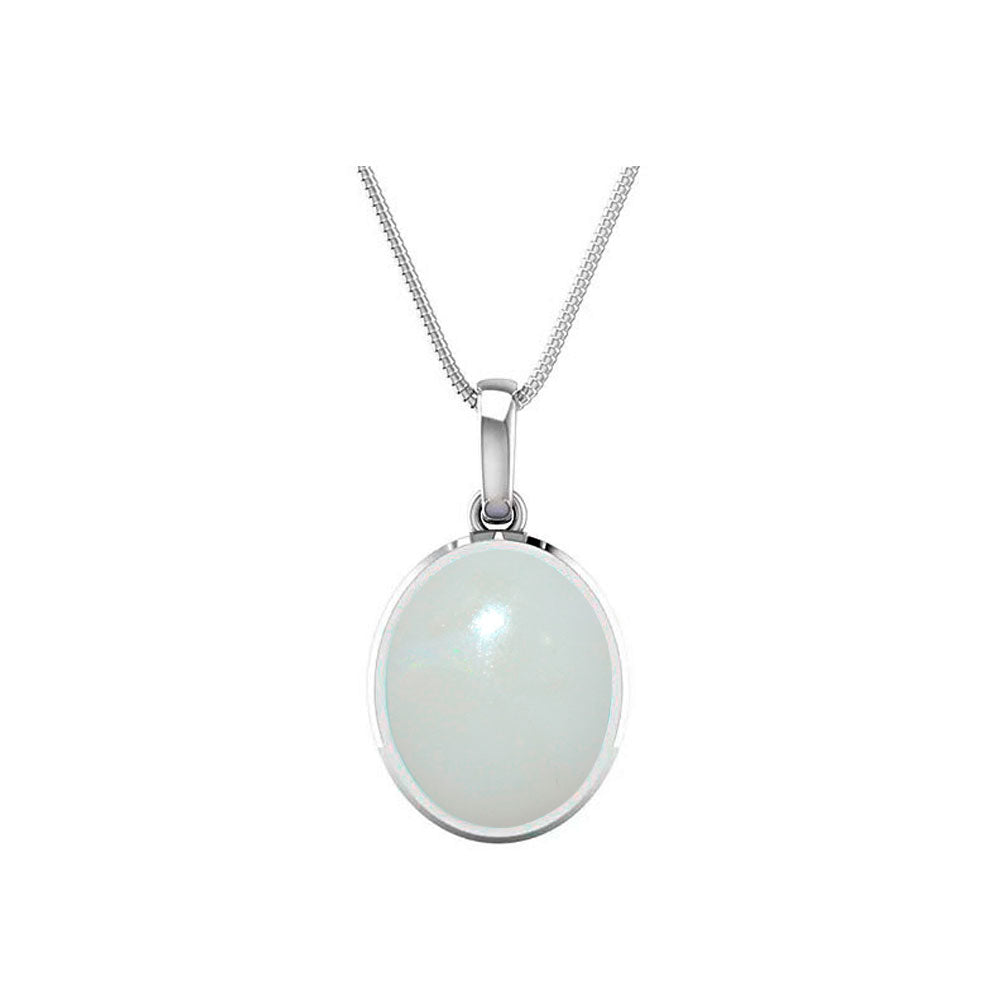 Choose Your Natural Opal Gemstone Silver Plated Pendant Oval Shape 2.25 To 9.25 Ratti Astrological Handcrafted Jewelry Gift for Women Men Chakra Healing Locket