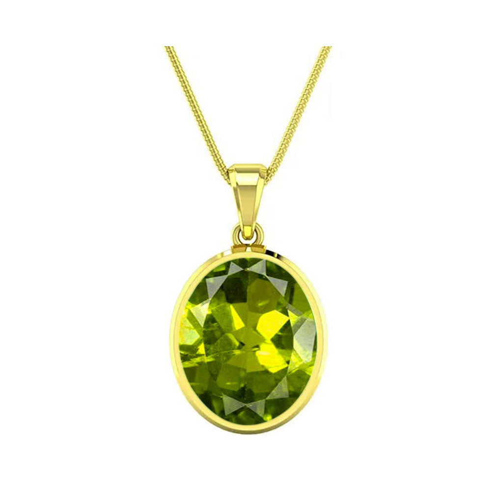 Choose Your Natural Peridot Gemstone Gold Plated Pendant Oval Shape 2.25 To 9.25 Ratti Astrological Handcrafted Jewelry Gift for Women Men Chakra Healing Locket