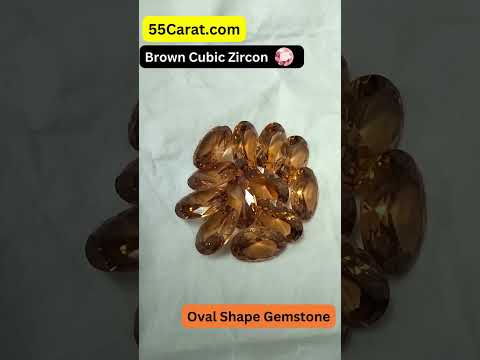 Created Dark Brown Cubic Zircon Oval Shape Fine Quality Loose Gemstone at Wholesale Rates (Rs 8/Carat)