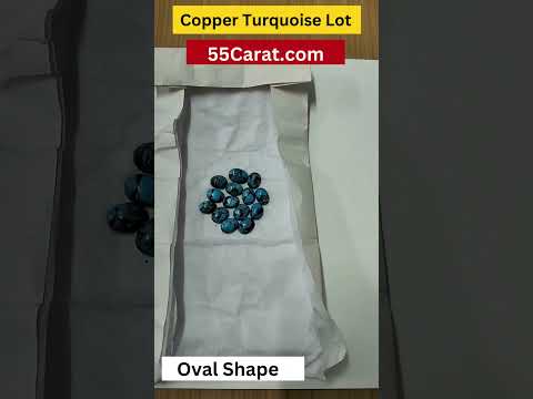 Natural Copper Turquoise Oval Shape Fine Quality Loose Gemstone at Wholesale Rates (Rs 40/Carat)