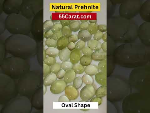 Natural Prehnite Oval Shape Fine Quality Loose Gemstone at Wholesale Rates (Rs 30/Carat)