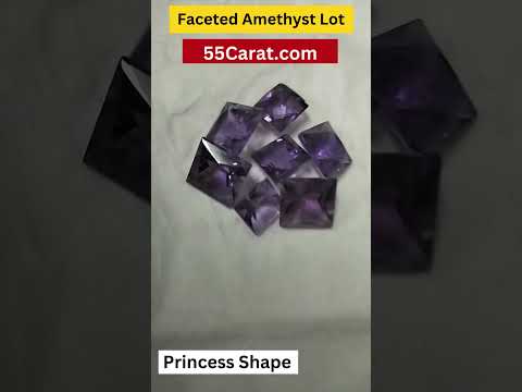 Natural Amethyst Square Shape Fine Quality Loose Gemstone at Wholesale Rates (Rs 90/Carat)