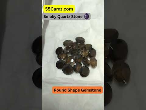 Natural Smokey Quartz Faceted Round Shape Fine Quality Loose Gemstone at Wholesale Rates (Rs 50/Carat)