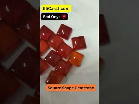 Natural Red Onyx Cabochon Square Shape Fine Quality Loose Gemstone at Wholesale Rates (Rs 40/Carat)