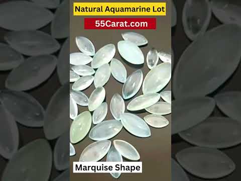 Natural Aquamarine Cabochon Marquise Shape Fine Quality Loose Gemstone at Wholesale Rates (Rs 90/Carat)