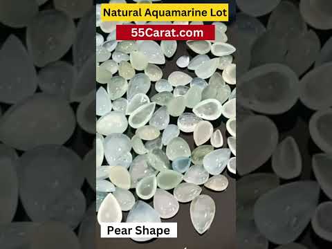 Natural Aquamarine  Cabochon Pear Shape Fine Quality Loose Gemstone at Wholesale Rates (Rs 90/Carat)