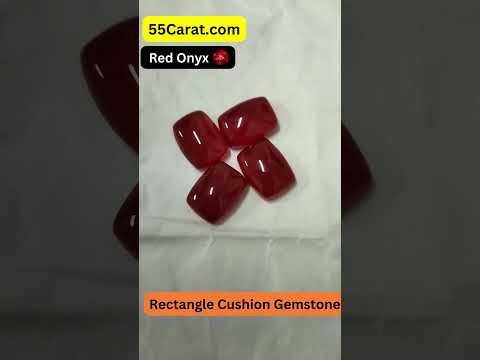 Natural Red Onyx Cabochon Rectangle Cushion Shape Fine Quality Loose Gemstone at Wholesale Rates (Rs 40/Carat)