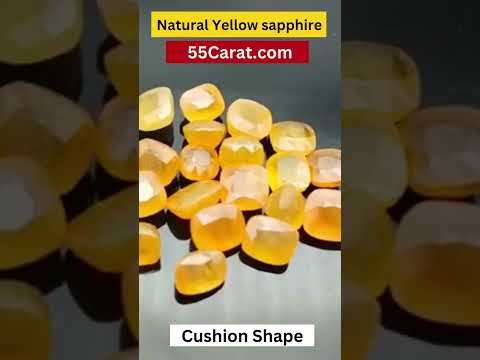 Natural Yellow Sapphire Cushion Shape Fine Quality Loose Gemstone at Wholesale Rates (Rs 300/Carat)