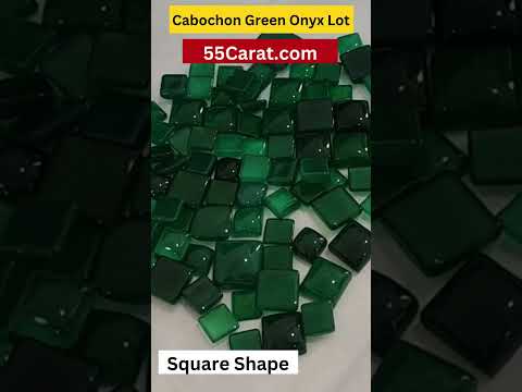 Natural Green Onyx Cabochon Square Shape Fine Quality Loose Gemstone at Wholesale Rates (Rs 40/Carat)
