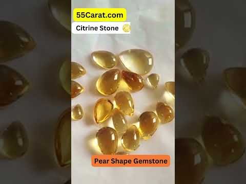 Natural Citrine Cabochon Pear Shape Fine Quality Loose Gemstone at Wholesale Rates (Rs 100/Carat)