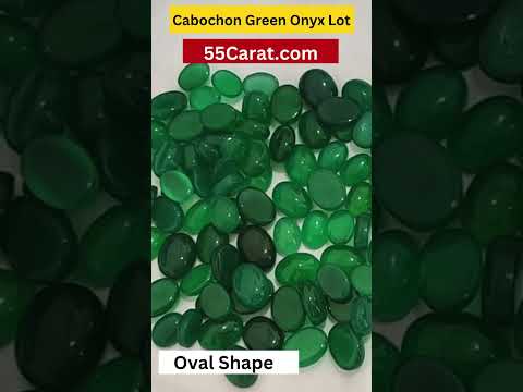 Natural Green Onyx Cabochon Oval Shape Fine Quality Loose Gemstone at Wholesale Rates (Rs 40/Carat)