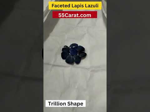 Natural Lapis Lauzli Faceted Trillion Shape Fine Quality Loose Gemstone at Wholesale Rates (Rs 50/Carat)