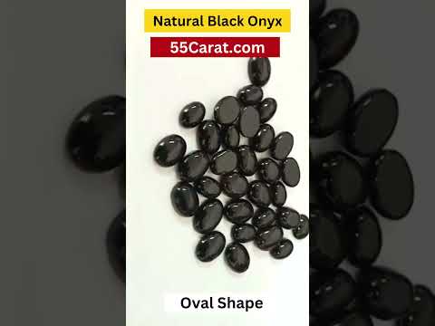 Natural Black Onyx Cabochon Oval Shape Fine Quality Loose Gemstone at Wholesale Rates (Rs 30/Carat)